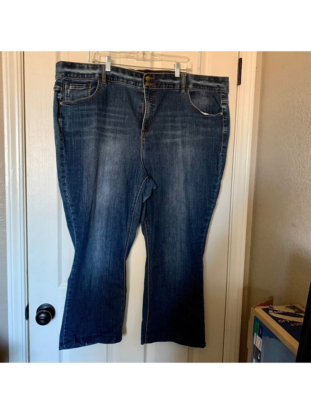 Lane Bryant Women's Bootcut Jeans Size 28 Regular Blue Dark Wash with Tighter T-